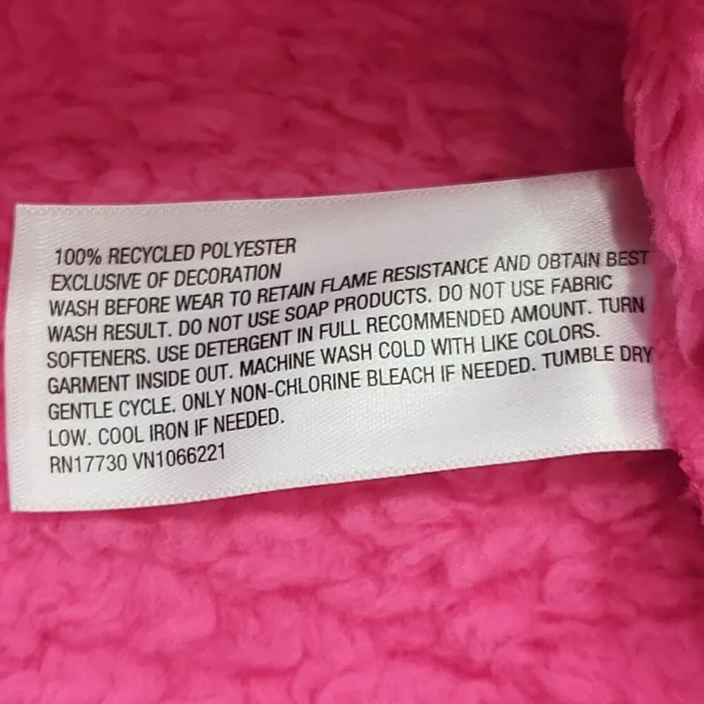 Kids Faux Shearling Half Zip Up Pajama Pullover - Wondershop Size Large 10/12